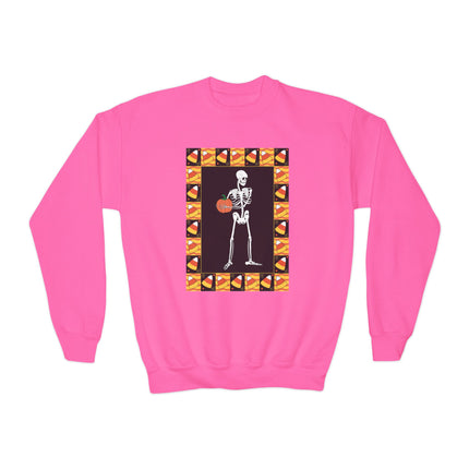 Candy Corn Skeleton Youth Crewneck Sweatshirt