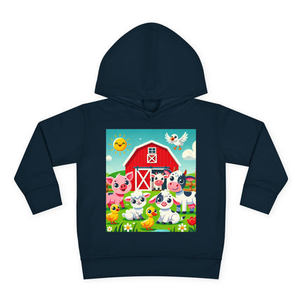 Happy Barnyard Morning Toddler Pullover Fleece Hoodie