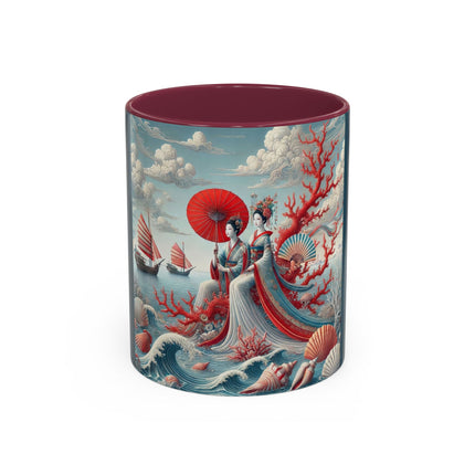 Ladies by the Quiet Sea Colorful Mugs (11oz, 15oz)