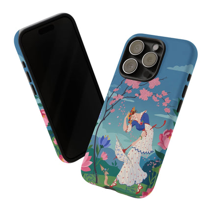 🌸☂️ The Lady Of The Falling Blossoms Phone Case – Art Deco Garden Whimsy