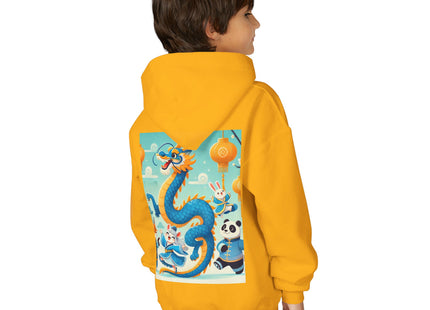 Blue & Gold Dragon Festival Parade Youth Heavy Blend Hooded Sweatshirt