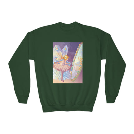 Reflections of Enchantment Youth Crewneck Sweatshirt – Fairy Magic & Elegant Wonder
