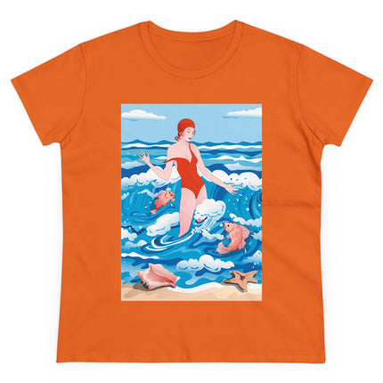 Ocean Symphony Women's Midweight Cotton Tee