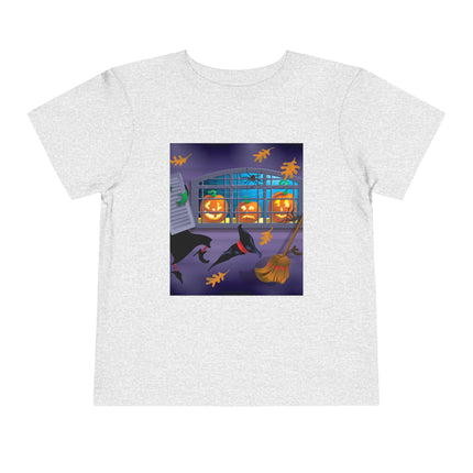 Whimsical Halloween Mischief Toddler Short Sleeve Tee