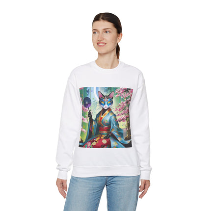 Cyberpunk Geisha Unisex Heavy Blend™ Crewneck Sweatshirt