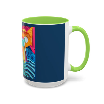 Surfing Zebra Colorful Mugs (11oz, 15oz)