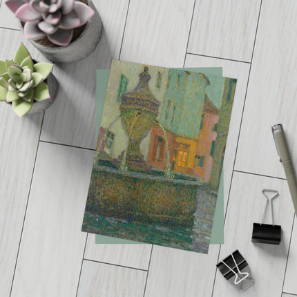 La Fontaine by Henri Le Sidaner Postcards (envelopes included) - Bundles of 10, 30, 50 Pieces