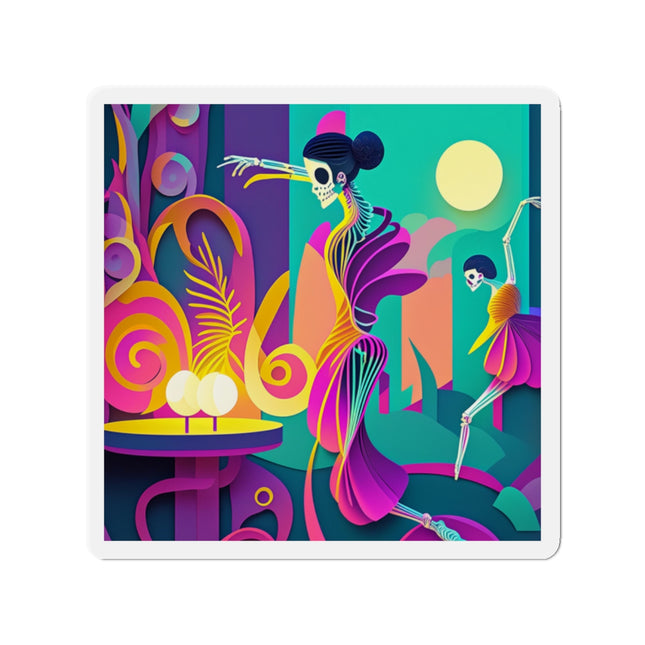 Dance of the Skeleton Ballerinas Die-Cut Magnets (5 Sizes)