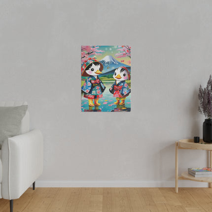 Rainy Day Ducks Matte Canvas, Stretched, 0.75"