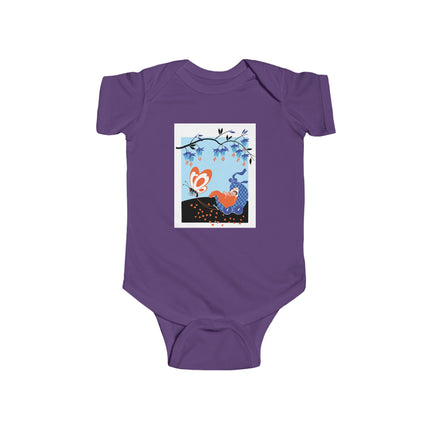 Fluttering Dreams Baby Bodysuit – Butterfly Carriage & Whimsical Journey