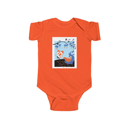 Fluttering Dreams Baby Bodysuit – Butterfly Carriage & Whimsical Journey