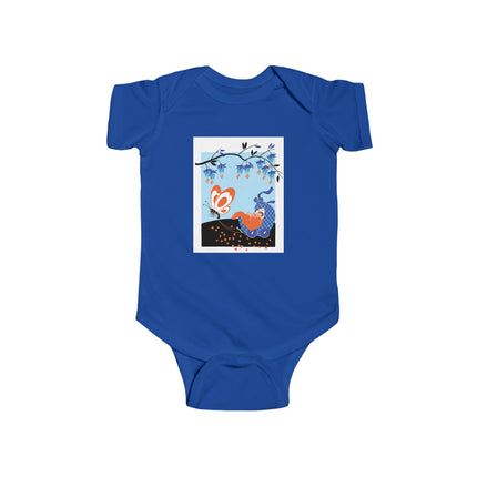 Fluttering Dreams Baby Bodysuit – Butterfly Carriage & Whimsical Journey