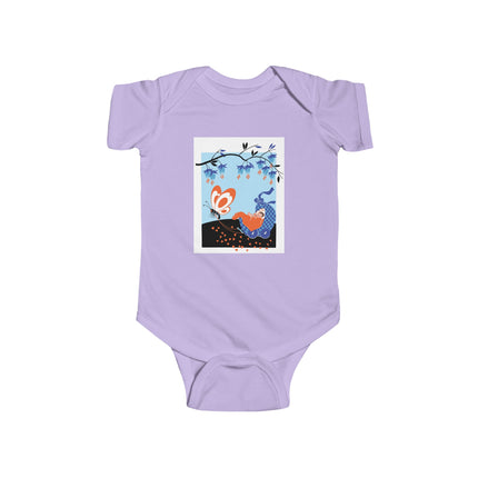Fluttering Dreams Baby Bodysuit – Butterfly Carriage & Whimsical Journey