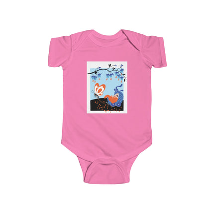 Fluttering Dreams Baby Bodysuit – Butterfly Carriage & Whimsical Journey