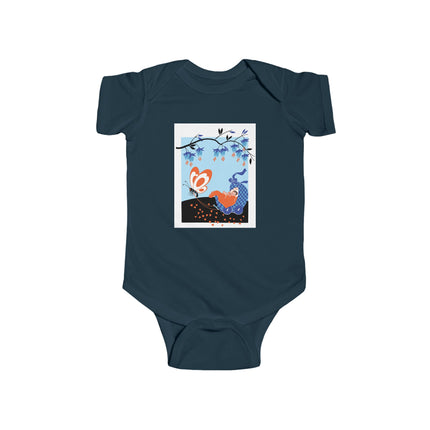Fluttering Dreams Baby Bodysuit – Butterfly Carriage & Whimsical Journey