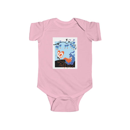 Fluttering Dreams Baby Bodysuit – Butterfly Carriage & Whimsical Journey