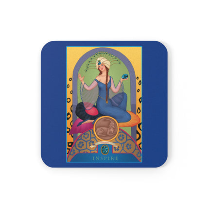 Capricorn Zodiac Design – December–January & Garnet | Cork Back Coaster