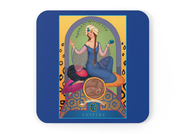 Capricorn Zodiac Design – December–January & Garnet | Cork Back Coaster