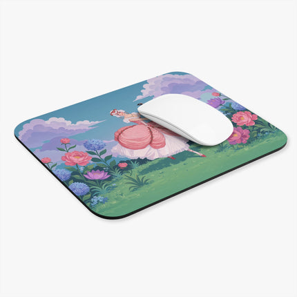 🌸🎭 The Rose Garden Masquerade Mouse Pad – Art Deco Floral Elegance