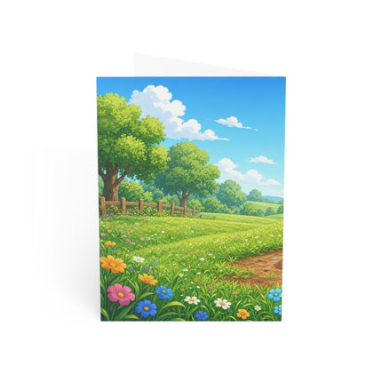 🐦💦 The Little Bluebird Puddle Party Greeting Card – Whimsical Animal Adventure