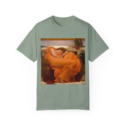 Flaming June by Frederic Leighton Unisex Garment-Dyed T-shirt