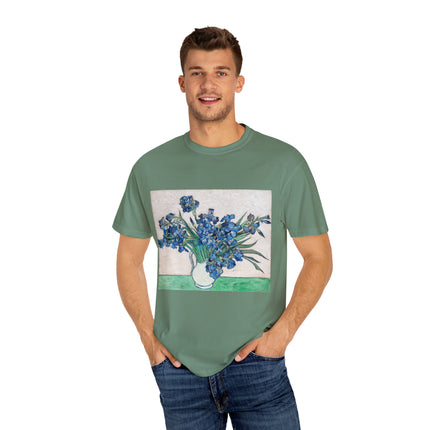 Irises by Vincent Van Gogh Unisex Garment-Dyed T-shirt