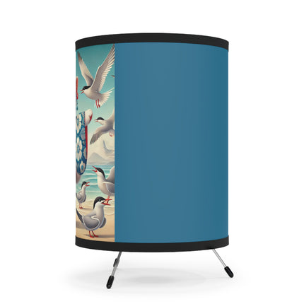 Geisha Kitten by the Seaside Tripod Lamp