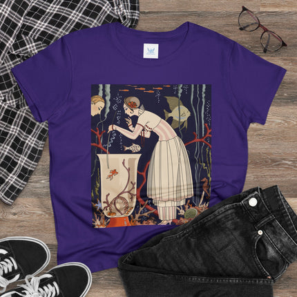 L'Etourdissant Petit Poisson (The Dazzling Little Fish) by George Barbier Women's Midweight Cotton Tee
