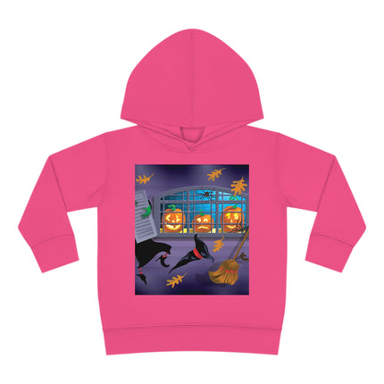 Whimsical Halloween Mischief Toddler Pullover Fleece Hoodie