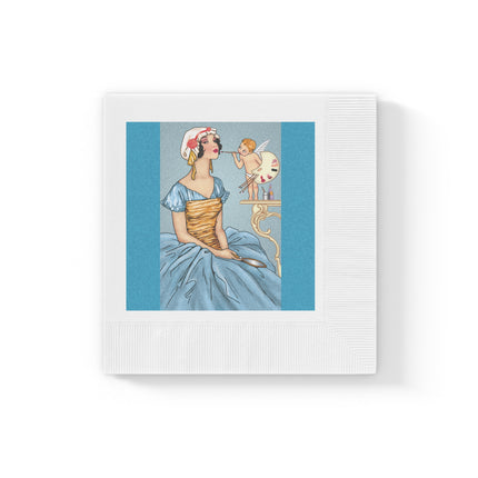 The Enchanting Painter White Coined Napkins