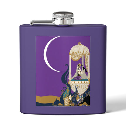 Moonlit Reverie Pavilion Flask – Art Deco Elegance & Mystical Serenity