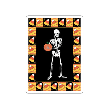 Candy Corn Skeleton Die-Cut Stickers (5 Sizes)