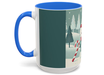 Candy Cane Timekeeper Bunny Colorful Mugs (11oz, 15oz)