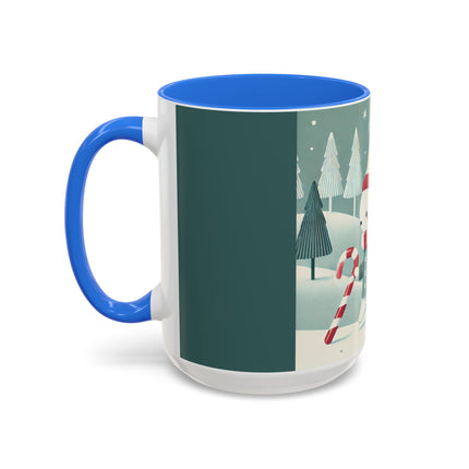 Candy Cane Timekeeper Bunny Colorful Mugs (11oz, 15oz)