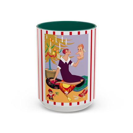 Art Deco Christmas Colorful Mugs (11oz, 15oz)