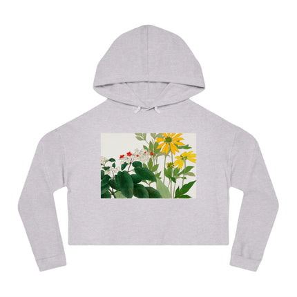 Clerodendrum & Rudbeckia by Tanigami Kônan Women’s Cropped Hooded Sweatshirt
