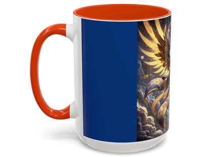 Valkyrie Descending Through Storm Colorful Mugs (11oz, 15oz)