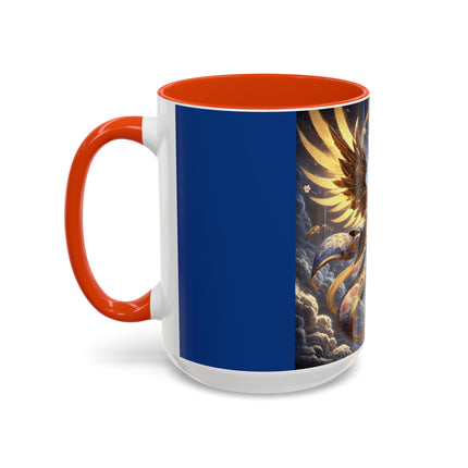 Valkyrie Descending Through Storm Colorful Mugs (11oz, 15oz)