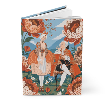 🌺🎩 The Garden Courtship Hardcover Journal – Art Deco Floral Romance