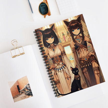 The Egyptian Priestess Cats Spiral Notebook – Ruled Line