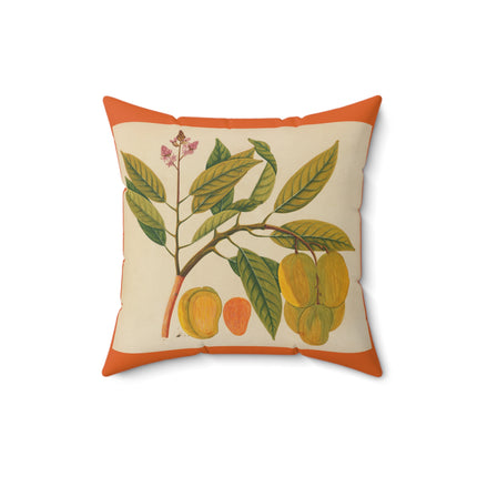 Album of watercolors of Asian fruits and flowers Pl.21 by Anonymous Spun Polyester Square Pillow