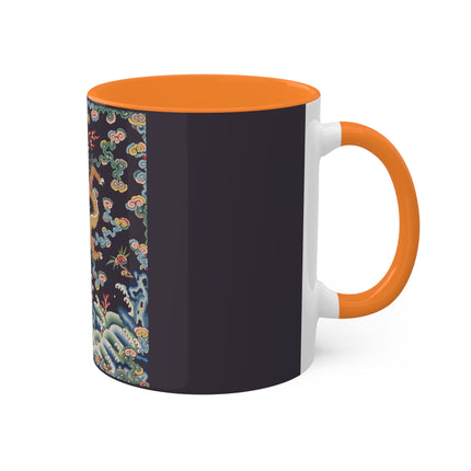 Rank Badge with Dragon with Deer Hooves Colorful Mugs, 11oz
