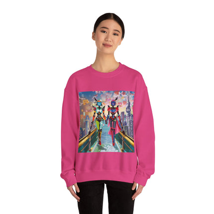 Cyber Punk Robot Models Unisex Heavy Blend™ Crewneck Sweatshirt