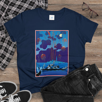 Fireworks in Venice by George Barbier Women's Midweight Cotton Tee
