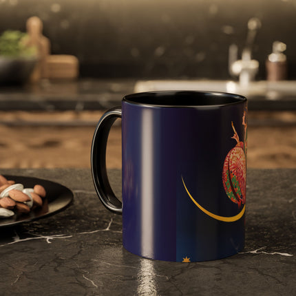 Moonlit Reflections Colorful Mug (11oz, 15oz) – Celestial Elegance, Art Deco Beauty & Dreamy Style