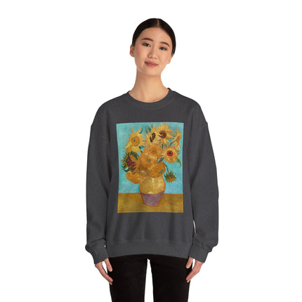 Vase with Twelve Sunflowers by Vincent Van Gogh Heavy Blend™ Crewneck Sweatshirt