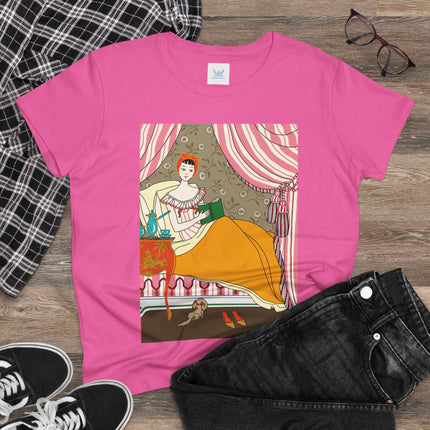 A Moment of Elegance and Comfort Women's Midweight Cotton Tee