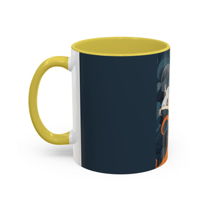 Flame of the Tempest Colorful Mugs – Fiery Storm & Dramatic Elegance