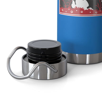 The Enchanting White Terrier with a Red Bow Copper Vacuum Insulated Bottle, 22 oz