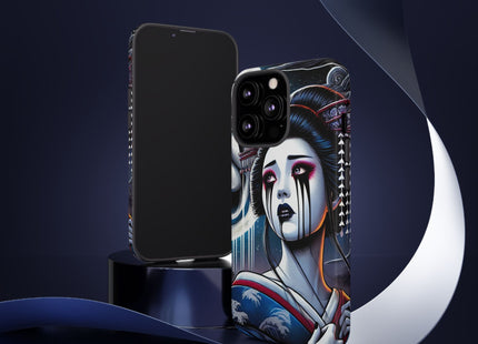 Geisha’s Black Ink Tears Phone Cases